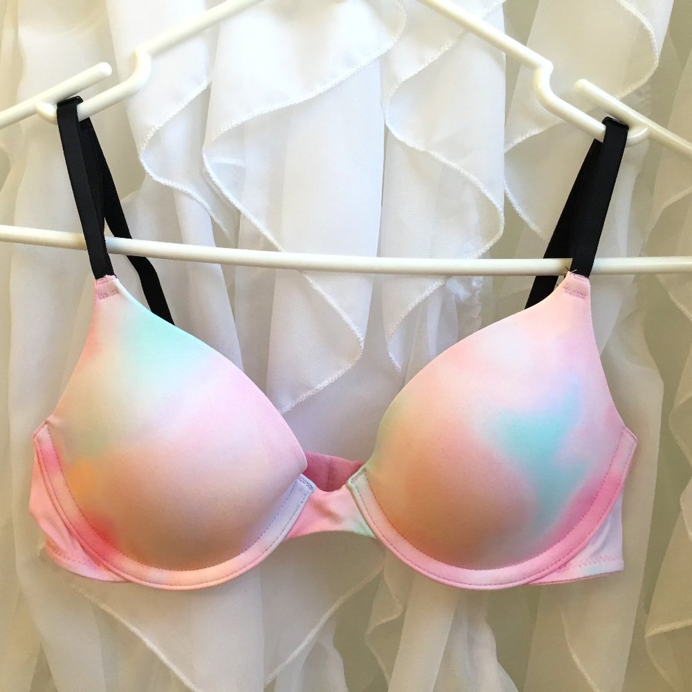 PINK Wear Everywhere T-Shirt Bra Sherbet Tie Dye NWT